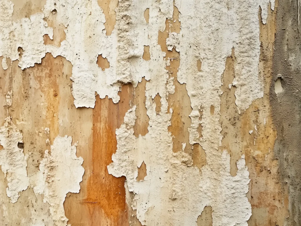 Humidité et début de moisissure sur un mur.